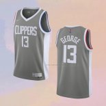 Camiseta Los Angeles Clippers Paul George NO 13 Earned 2020-21 Gris