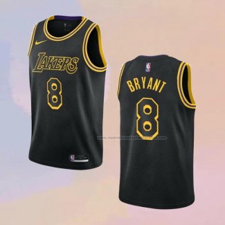 Camiseta Los Angeles Lakers Kobe Bryant NO 8 Ciudad 2017-18 Negro