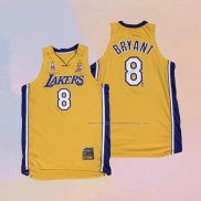 Camiseta Los Angeles Lakers Kobe Bryant NO 8 Mitchell & Ness 2001-02 Amarillo