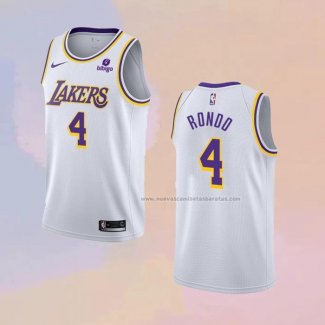 Camiseta Los Angeles Lakers Rajon Rondo NO 4 Association 2021-22 Blanco