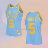 Camiseta Los Angeles Lakers Robert Horry NO 5 Mitchell & Ness 2001-02 Azul