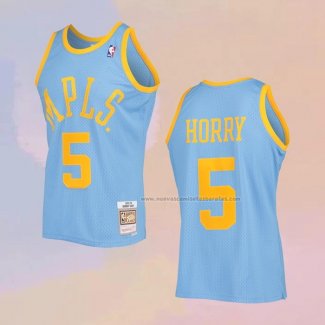 Camiseta Los Angeles Lakers Robert Horry NO 5 Mitchell & Ness 2001-02 Azul