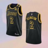 Camiseta Los Angeles Lakers Wayne Ellington NO 2 Mamba 2021-22 Negro