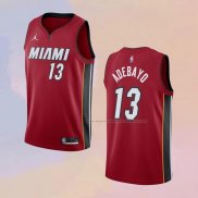 Camiseta Miami Heat Bam Adebayo NO 13 Statement 2020-21 Rojo