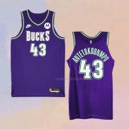 Camiseta Milwaukee Bucks Thanasis Antetokounmpo NO 43 Classic 2022-23 Violeta