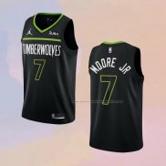 Camiseta Minnesota Timberwolves Wendell Moore Jr. NO 7 Statement 2022-23 Negro