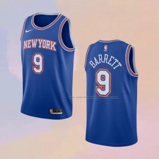 Camiseta New York Knicks RJ Barrett NO 9 Statement 2019-20 Azul