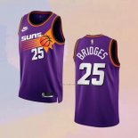 Camiseta Phoenix Suns Mikal Bridges NO 25 Classic 2022-23 Violeta