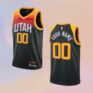 Camiseta Utah Jazz Personalizada Ciudad 2020-21 Negro