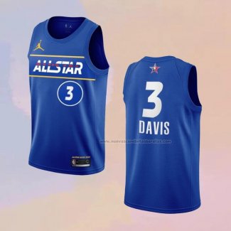 Camiseta All Star 2021 Los Angeles Lakers Anthony Davis NO 3 Azul