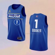 Camiseta All Star 2021 Phoenix Suns Devin Booker NO 1 Azul