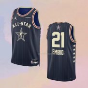 Camiseta All Star 2024 Philadelphia 76ers Joel Embiid NO 21 Azul