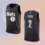 Camiseta Brooklyn Nets Tyler Cook NO 2 Earned 2020-21 Negro