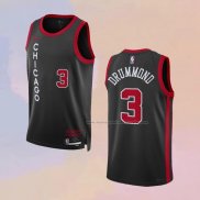 Camiseta Chicago Bulls Andre Drummond NO 3 Ciudad 2023-24 Negro