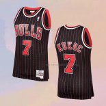 Camiseta Chicago Bulls Toni Kukoc NO 7 Mitchell & Ness 1995-96 Negro