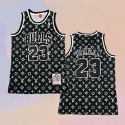 Camiseta Chicago Bulls x LV Michael Jordan NO 23 Mitchell & Ness 1997-98 Negro