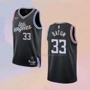 Camiseta Los Angeles Clippers Nicolas Batum NO 33 Ciudad 2022-23 Negro