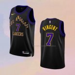 Camiseta Los Angeles Lakers Gabe Vincent NO 7 Ciudad 2023-24 Negro