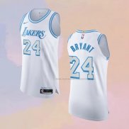 Camiseta Los Angeles Lakers Kobe Bryant NO 24 Ciudad Autentico 2020-21 Blanco