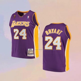 Camiseta Nino Los Angeles Lakers Kobe Bryant NO 24 Mitchell & Ness 2008-09 Violeta