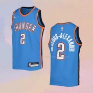 Camiseta Nino Oklahoma City Thunder Shai Gilgeous-Alexander NO 2 Icon 2021-22 Azul