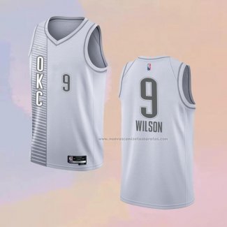 Camiseta Oklahoma City Thunder D.J. Wilson NO 9 Ciudad 2021-22 Blanco