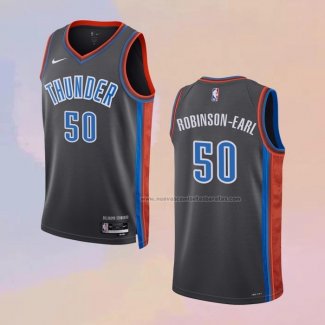 Camiseta Oklahoma City Thunder Jeremiah Robinson-Earl NO 50 Ciudad 2022-23 Gris