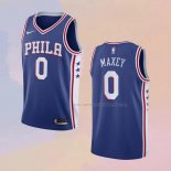 Camiseta Philadelphia 76ers Tyrese Maxey NO 0 Icon Azul