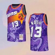 Camiseta Phoenix Suns Steve Nash NO 13 Asian Heritage Throwback 1996-97 Violeta