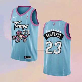 Camiseta Toronto Raptors Fred Vanvleet NO 23 Ciudad 2020-21 Rosa Azul