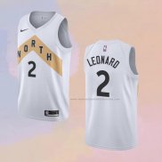 Camiseta Toronto Raptors Kawhi Leonard NO 2 Ciudad 2018 Blanco