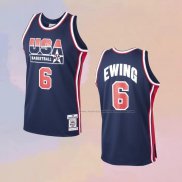 Camiseta USA 1992 Patrick Ewing NO 6 Azul