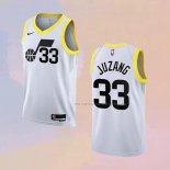 Camiseta Utah Jazz Johnny Juzang NO 33 Association 2022-23 Blanco