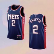 Camiseta Brooklyn Nets Blake Griffin NO 2 Ciudad 2021-22 Azul