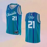 Camiseta Charlotte Hornets JT Thor NO 21 Ciudad 2021-22 Azul