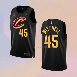 Camiseta Cleveland Cavaliers Donovan Mitchell NO 45 Statement 2022-23 Negro