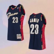 Camiseta Cleveland Cavaliers LeBron James NO 23 Mitchell & Ness 2008-09 Azul