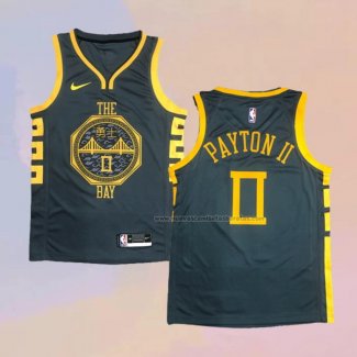 Camiseta Golden State Warriors Gary Payton II NO 0 Ciudad 2018-19 Azul