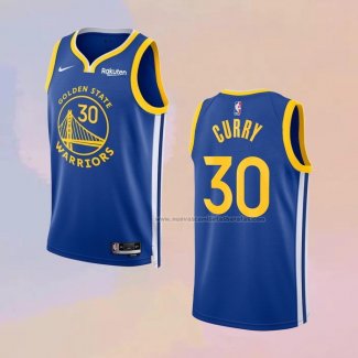 Camiseta Golden State Warriors Stephen Curry NO 30 Icon 2022-23 Azul