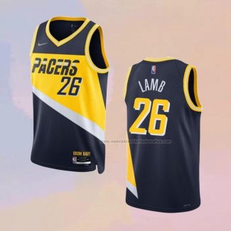 Camiseta Indiana Pacers Jeremy Lamb NO 26 Ciudad 2021-22 Azul