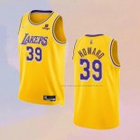 Camiseta Los Angeles Lakers Dwight Howard NO 39 75th Anniversary 2021-22 Amarillo