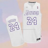 Camiseta Los Angeles Lakers Kobe Bryant NO 24 Christmas Day Blanco