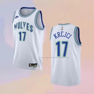 Camiseta Minnesota Timberwolves Vit Krejci NO 17 Classic 2023-24 Blanco