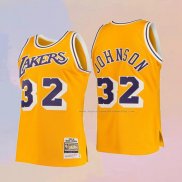 Camiseta Nino Los Angeles Lakers Magic Johnson NO 32 Mitchell & Ness 1984-85 Amarillo