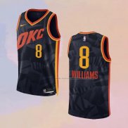 Camiseta Oklahoma City Thunder Jalen Williams NO 8 Ciudad 2023-24 Negro