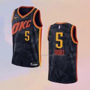 Camiseta Oklahoma City Thunder Luguentz Dort NO 5 Ciudad 2023-24 Negro