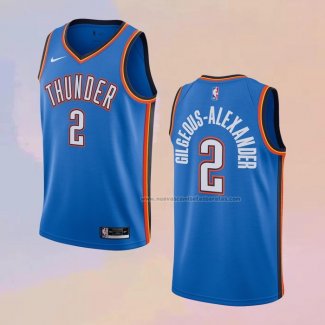 Camiseta Oklahoma City Thunder Shai Gilgeous-Alexander NO 2 Icon 2020-21 Azul