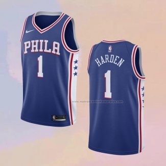 Camiseta Philadelphia 76ers James Harden NO 1 Icon Azul