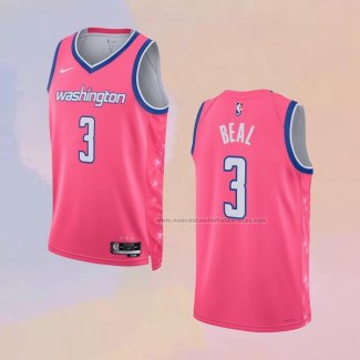 Camiseta Washington Wizards Bradley Beal NO 3 Ciudad 2022-23 Rosa