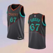 Camiseta Washington Wizards Taj Gibson NO 67 Ciudad 2023-24 Negro